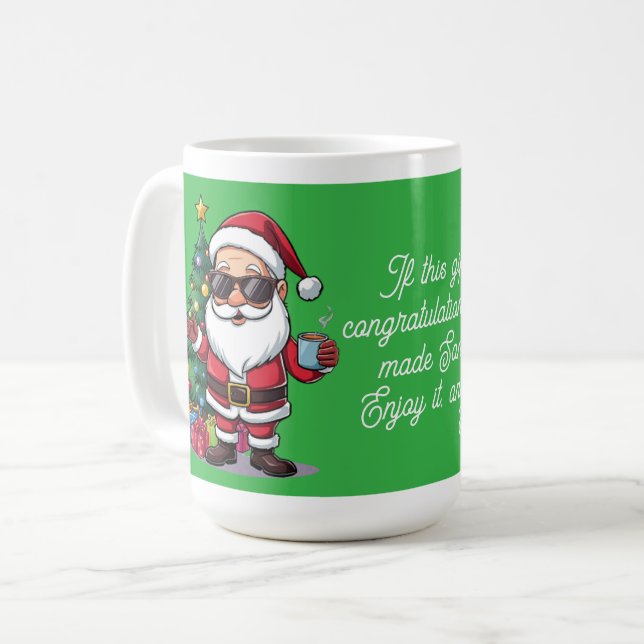 cut Santa Christmas Mug – Funny Holiday Gift  (Devant gauche)