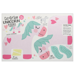 Cut & Sew Einhornstoff - Fun DIY Plush Stoff