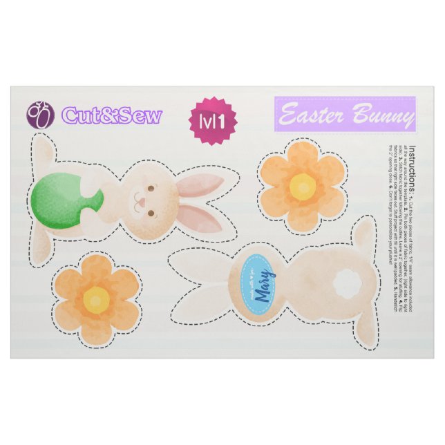 Cut & Sew Ostersonne - Leichtes DIY-Projekt Stoff (Fat Quarter (45,7 x 55,9 cm))