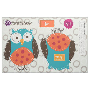 Cut & Sew Patchwork Owl - Easy DIY Project Stoff