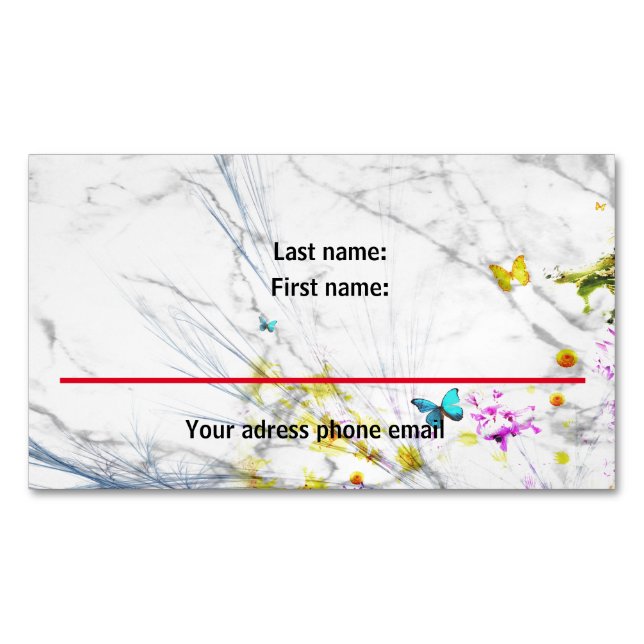 Cut und Classic Magnet Card vier Ihr Geschäft (Vorderseite)