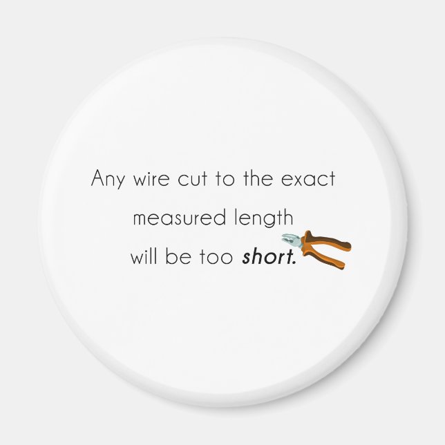 Cut zu kurz! magnet (Vorne)