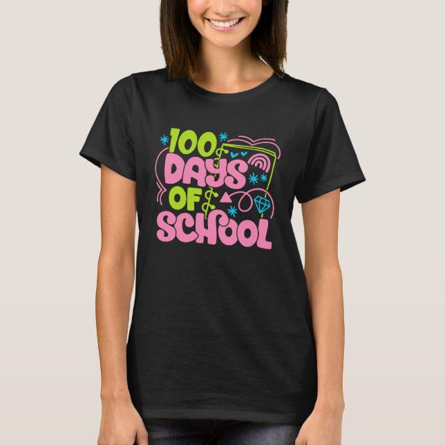 Cute 100 Days of School 100th Magical School Day T T-Shirt (Vorderseite)
