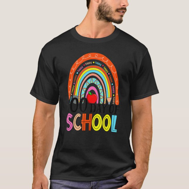 Cute 100th Day Of School Teacher 100 Days Smarter  T-Shirt (Vorderseite)