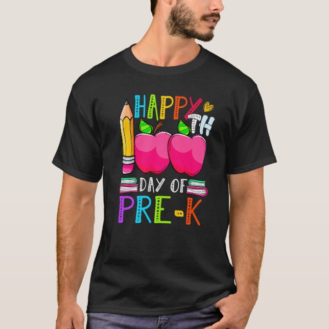 Cute 100th day of School Teacher Kid Happy 100 day T-Shirt (Vorderseite)