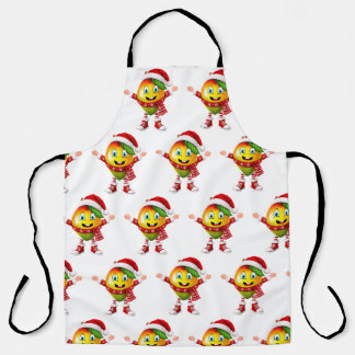 Cute 3D Christmas Mango Fruit Pattern Personalized Schürze