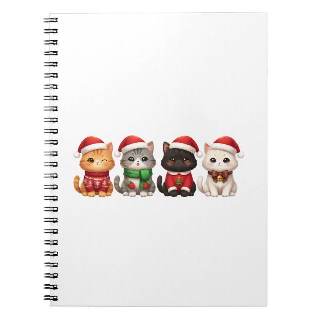 Cute 4 Christmas Cats - Holiday Cats Design Notizblock (Vorderseite)