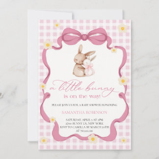 Cute A little Bunny is on the way baby Shower Invi Einladung