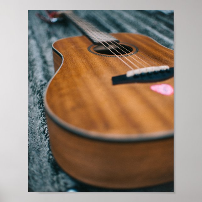 Cute Acoustic Guitar Poster (Vorne)