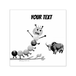 Cute & adorable brown Yak  Permastempel