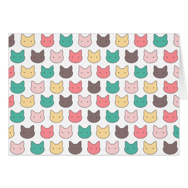 Cute adorable chatons têtes d'illustration motif (Devant horizontal)