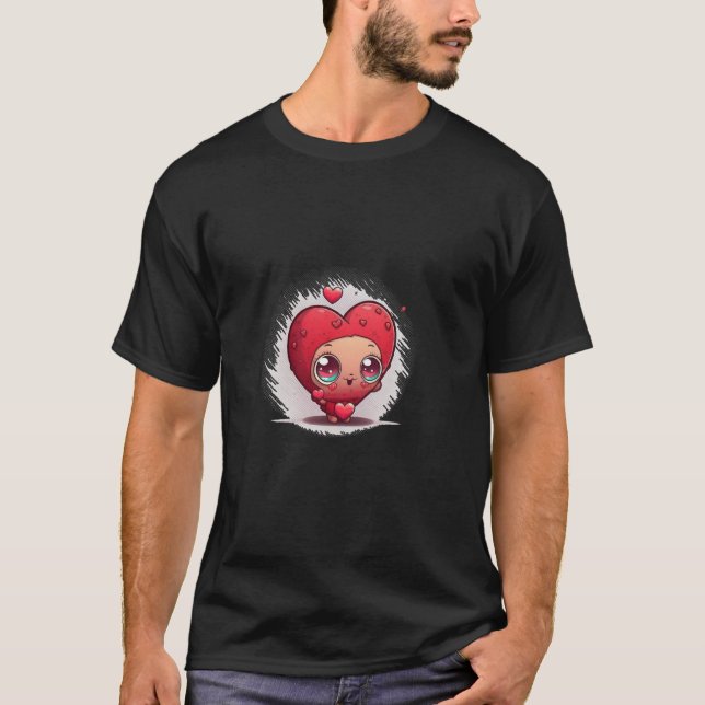 Cute adorable unique Happy Valentine's Day buddies T-Shirt (Vorderseite)