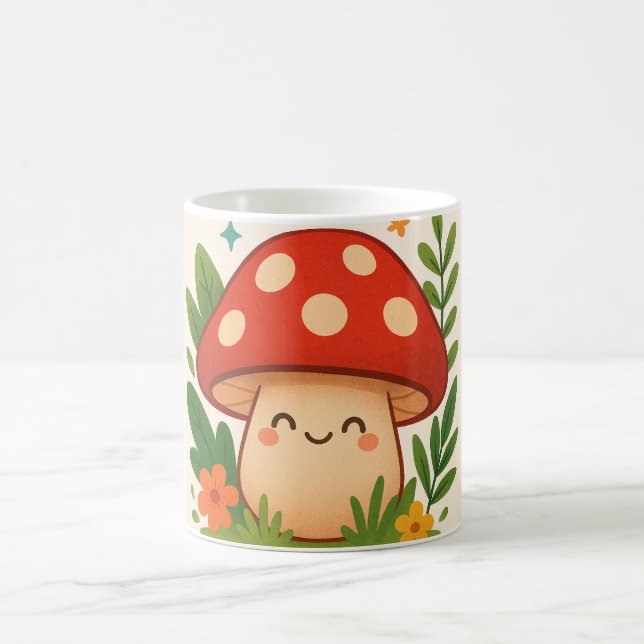 Cute Aesthetic Mushroom Mug Kaffeetasse (Mittel)