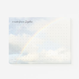 Cute aesthetic rainbow Dot Grid Personalized Name Post-it Klebezettel