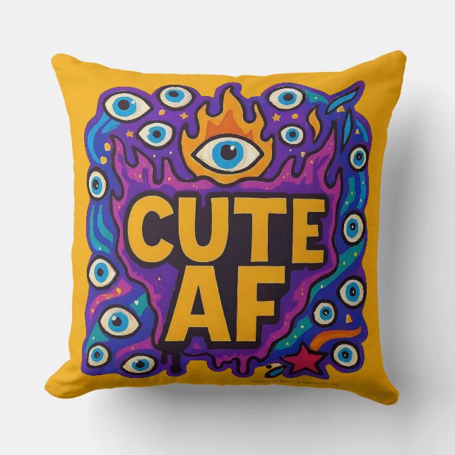 Cute AF-Wurfkissen Kissen (Vorderseite)