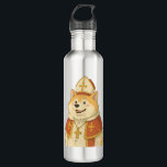 Cute Akita Pope - Funny Dog Design Edelstahlflasche<br><div class="desc">Cute Akita Pope - Funny Dog Design</div>
