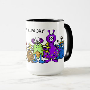 Cute Aliens de dessin animé Mug