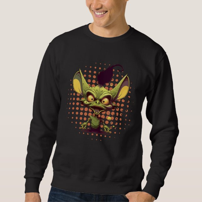 Cute Aliens Troll Retro Alien Headband Alien Space Sweatshirt (Vorderseite)