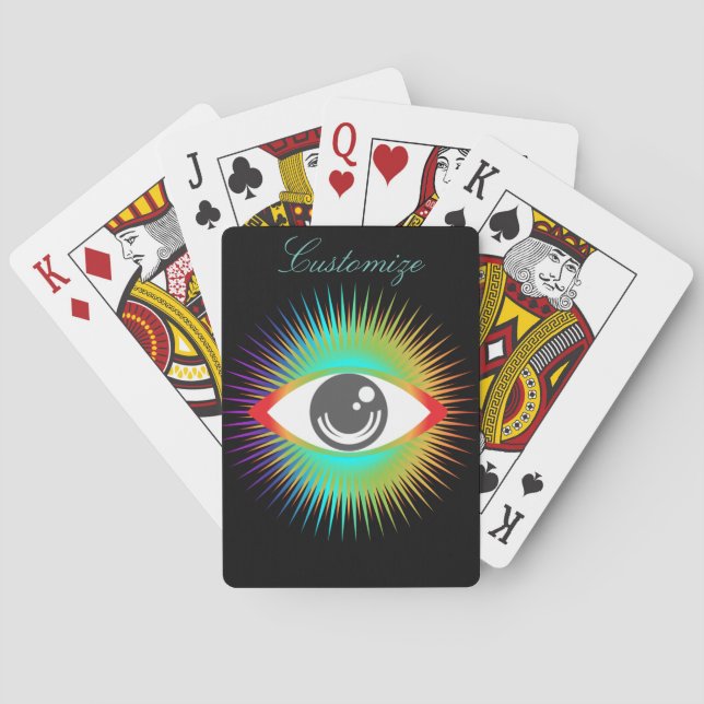 Cute All-seeing Alien Eye Thunder_Cove Spielkarten (Rückseite)