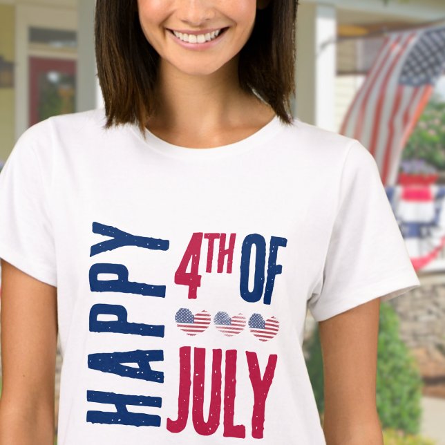 Cute American Flag 4. Juli T-Shirt (Cute American Flag 4th Of July T-Shirt )