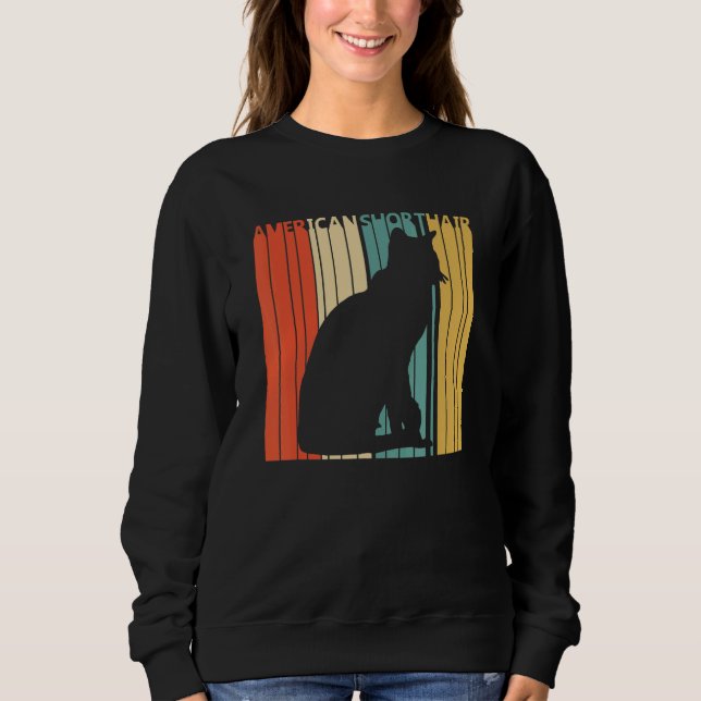 Cute American Shorthair Cat Sweatshirt (Vorderseite)
