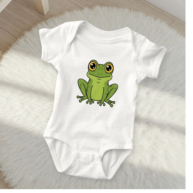 Cute and Charming Frog Baby Bodysuit  Baby Strampler (Von Creator hochgeladen)