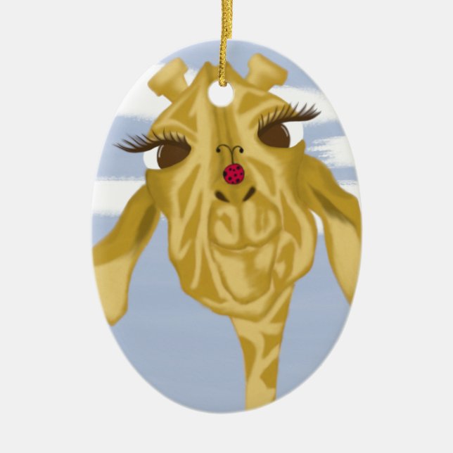 Cute And Colorful Giraffe Keramikornament (Vorne)