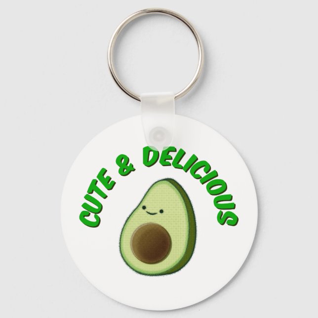 Cute And Delicious Avocado Schlüsselanhänger (Vorderseite)