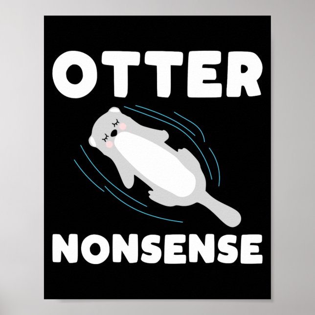 Cute And Funny Otter  Poster (Vorne)