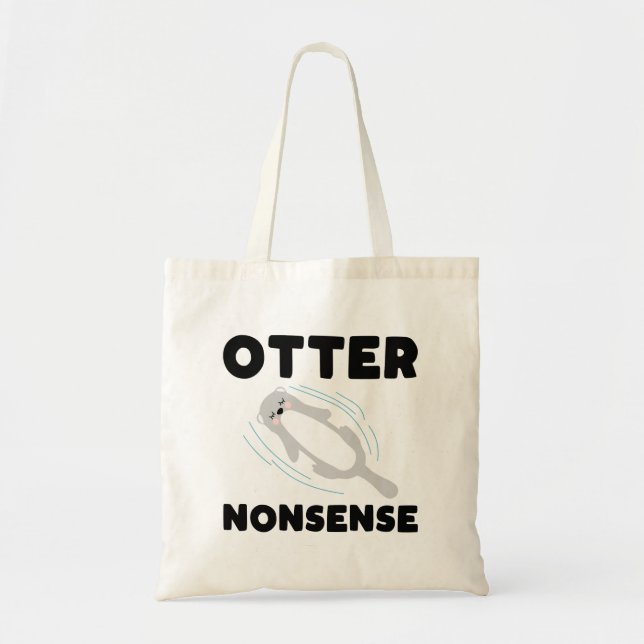 Cute and Funny Otter Tote Bag (Devant)
