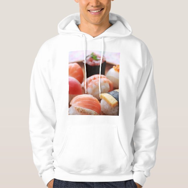 Cute and round! A selection of round sushi Hoodie (Vorderseite)