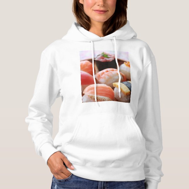 Cute and round! A selection of round sushi Hoodie (Vorderseite)