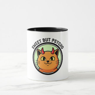Cute Angry Cat Design Tasse
