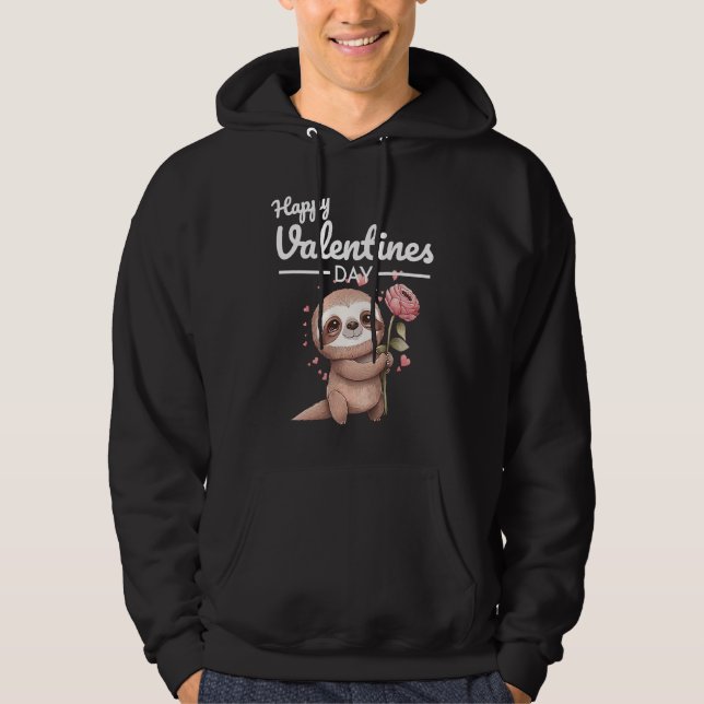 Cute Animal Heart Panda  Happy Valentine Day  11 Hoodie (Vorderseite)
