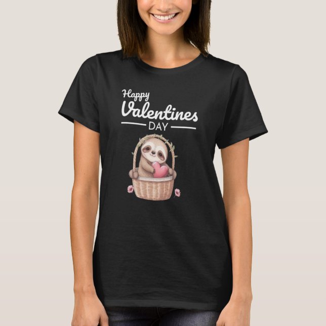 Cute Animal Heart Panda Happy Valentine Day  41 T-Shirt (Vorderseite)
