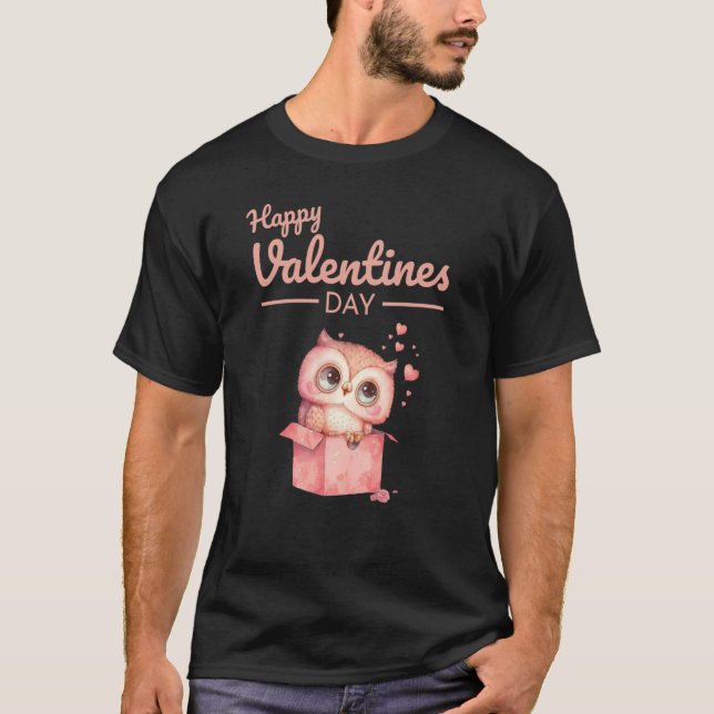 Cute Animal Heart Panda Happy Valentine Day  58 T-Shirt (Vorderseite)