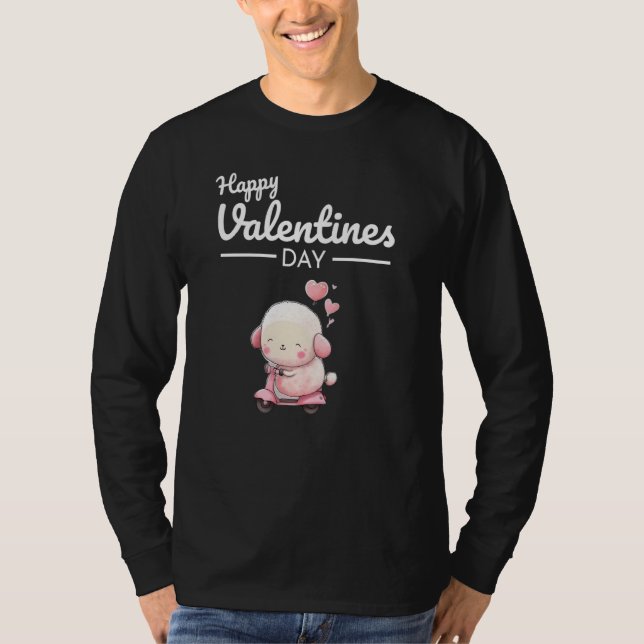 Cute Animal Heart Panda Happy Valentine Day  83 T-Shirt (Vorderseite)