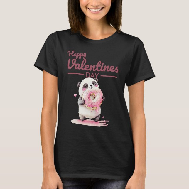 Cute Animal Heart Panda  Happy Valentine Day  8 T-Shirt (Vorderseite)