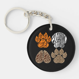 Cute Animals Animal Print Design Adorable Wildlife Schlüsselanhänger