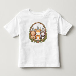 Cute animals celebrating Christmas Kleinkind T-shirt