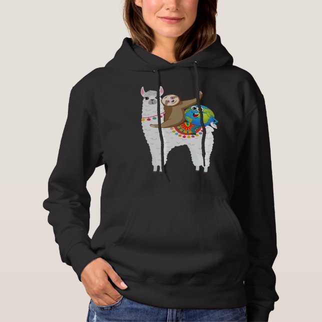 Cute Animals Earth Day Hoodie (Vorderseite)