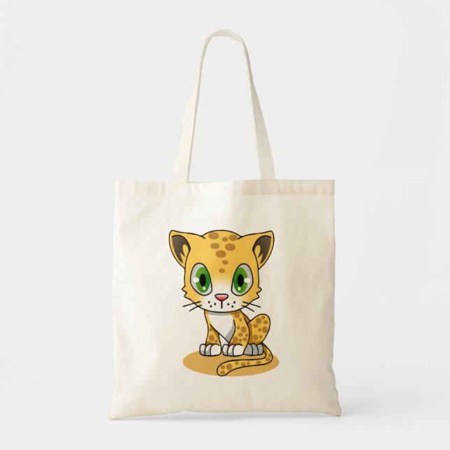 Cute Animated leopard Tragetasche (Vorne)