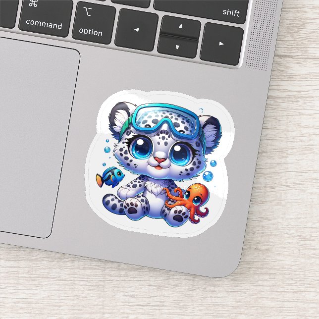 Cute Anime Big Cat Stickers Kawaii Stickers Ocean Aufkleber (Detail)