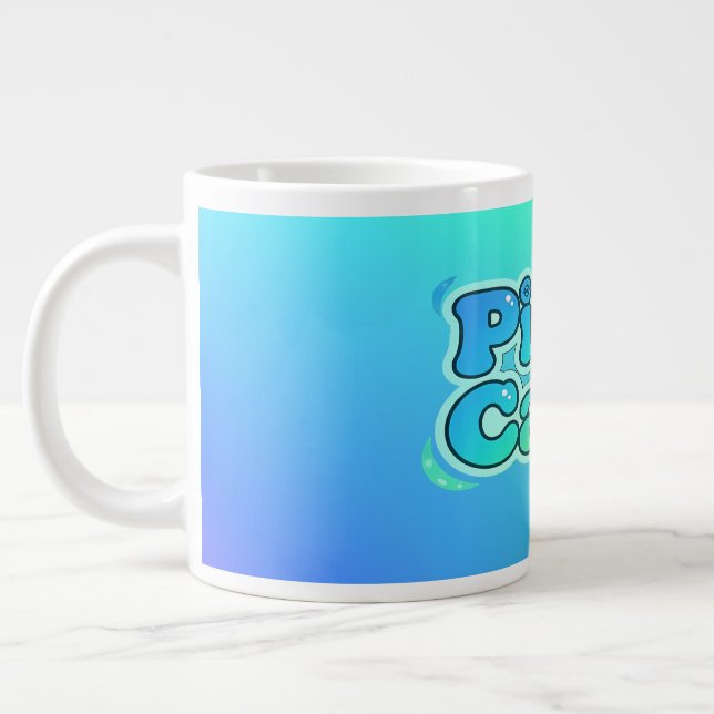 Cute Anime Gamer Boy Pixel Calm Jumbo-Tasse (Links)