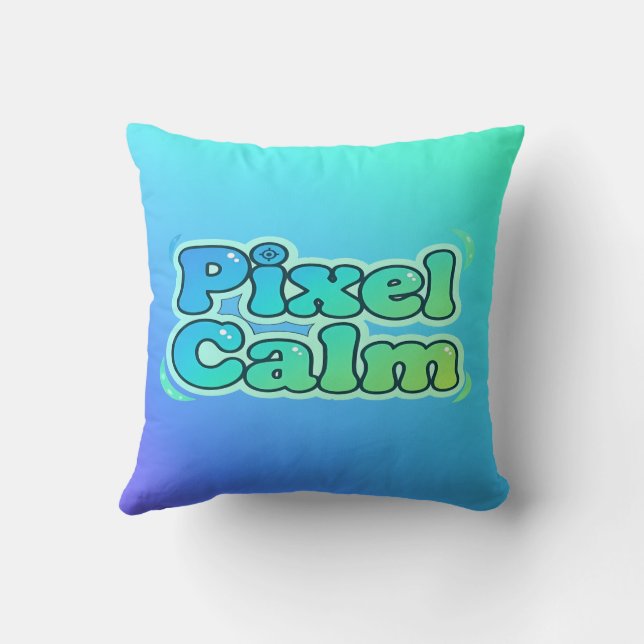 Cute Anime Gamer Boy Pixel Calm Kissen (Rückseite)