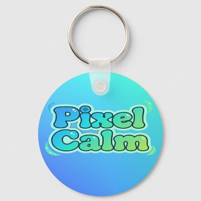 Cute Anime Gamer Boy Pixel Calm Schlüsselanhänger (Vorderseite)