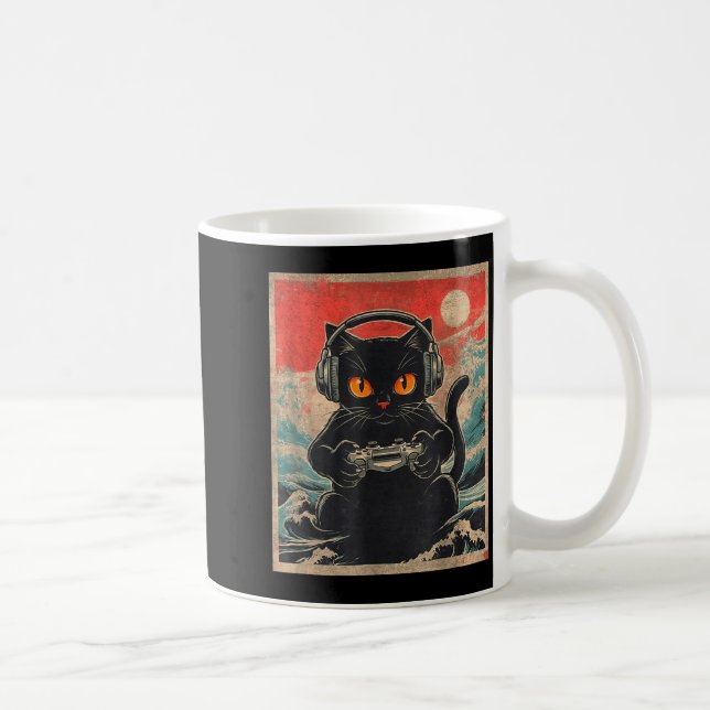 Cute Anime Gamer Kawaii Cat Japanese Gaming Gift B Kaffeetasse (Rechts)