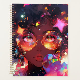 Cute Anime Girl African American Art