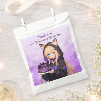 Cute Anime Girl and Dragon Girl's Birthday Party Geschenktütchen