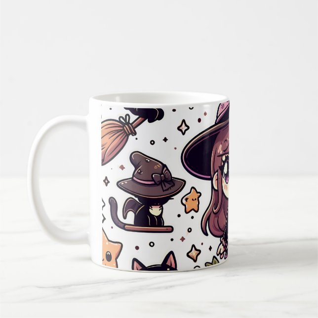 Cute Anime Halloween Design Mug (Gauche)